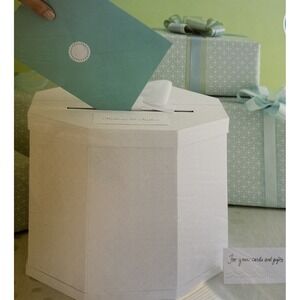 White Octagonal Card & Gift Box - Wedding Card Holder